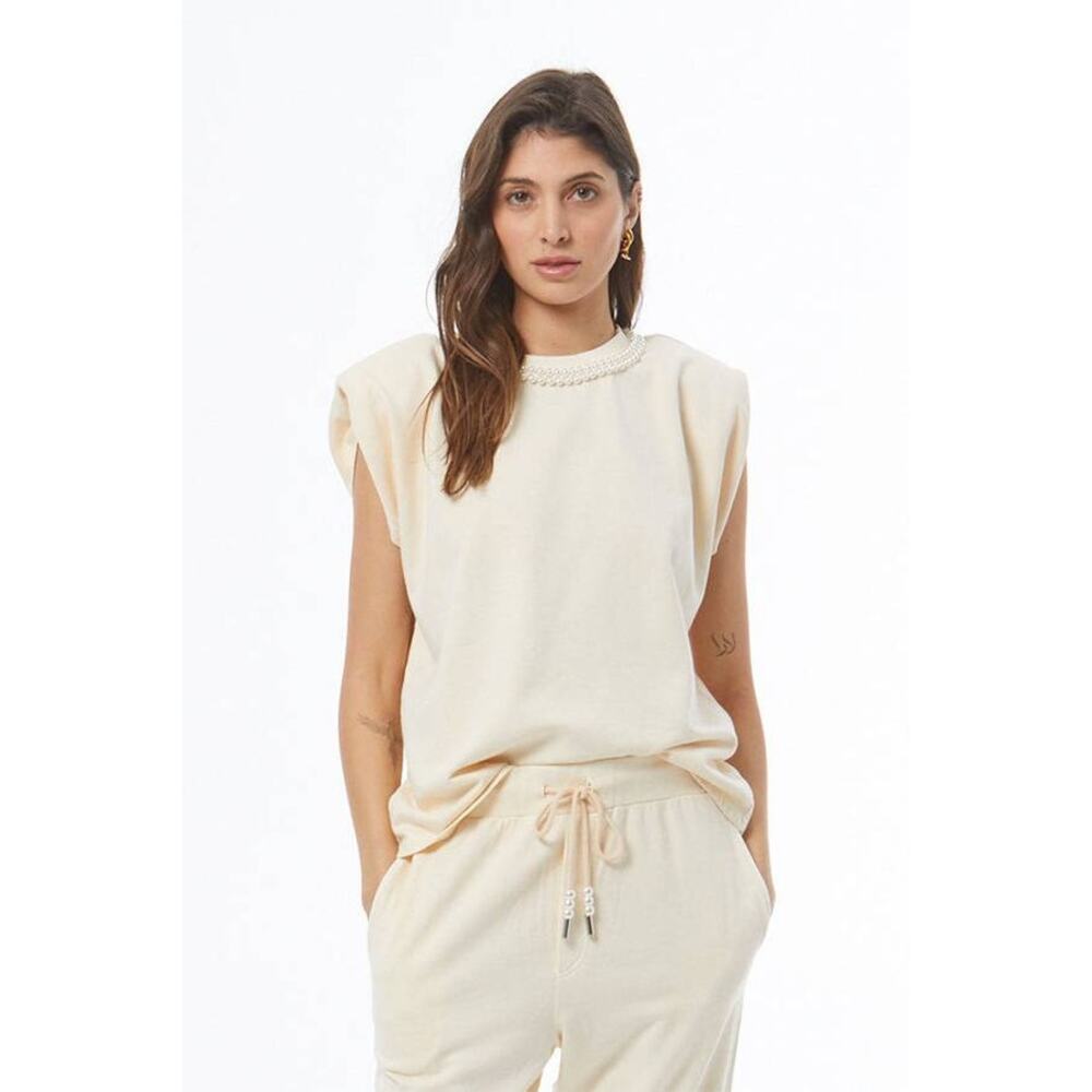 Young Fabulous & Broke Pearla Top in Vanilla M